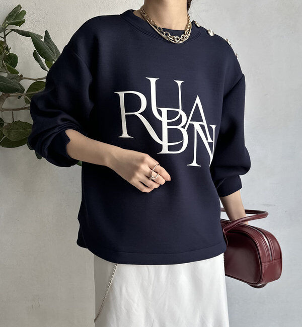  「【WEB限定】ゴールドボタンロゴトップス」|Tシャツ・カットソー|