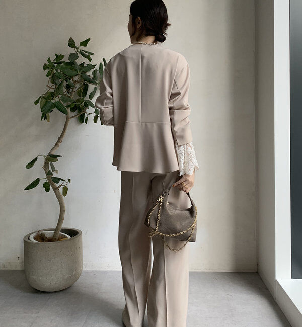  「【オケージョン対応】【WEB限定】ノーカラージャケット」|ブルゾン・スタジャン|