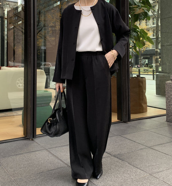  「【オケージョン対応】【WEB限定】ノーカラージャケット」|ブルゾン・スタジャン|