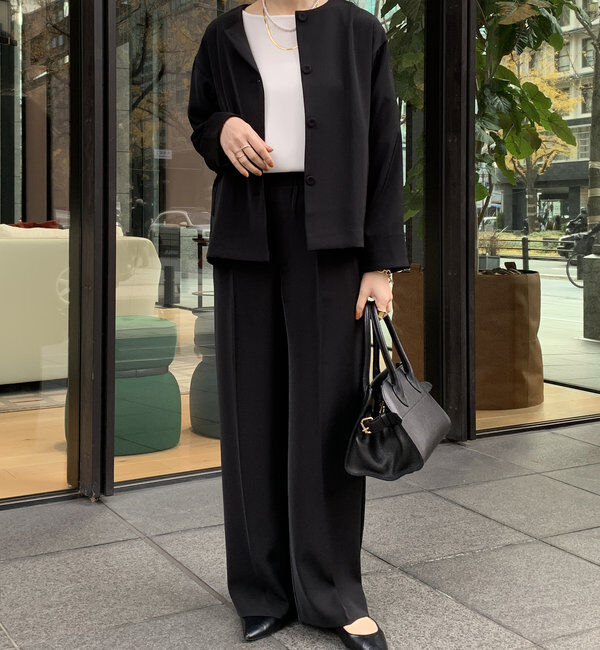  「【オケージョン対応】【WEB限定】ノーカラージャケット」|ブルゾン・スタジャン|