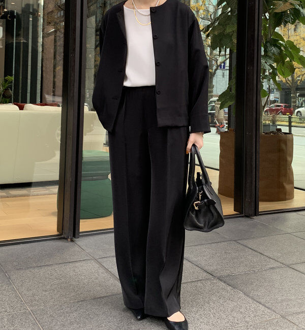  「【オケージョン対応】【WEB限定】ノーカラージャケット」|ブルゾン・スタジャン|