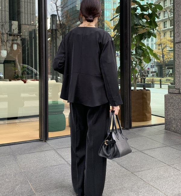  「【オケージョン対応】【WEB限定】ノーカラージャケット」|ブルゾン・スタジャン|