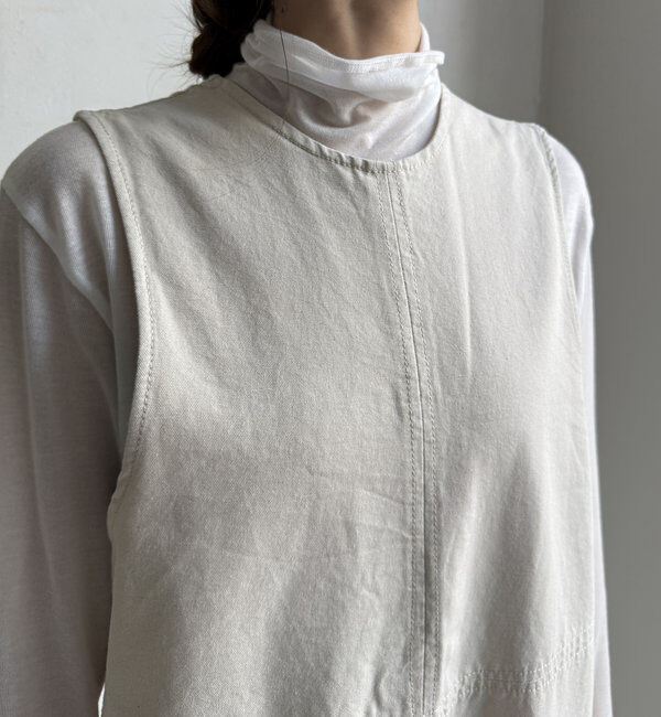  「【WEB限定】バックVデニムサロペット」|ワンピース|