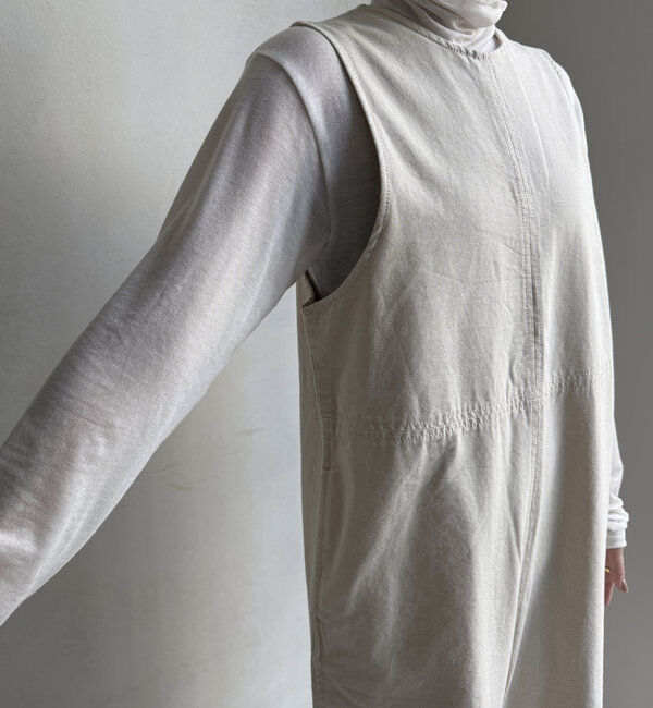  「【WEB限定】バックVデニムサロペット」|ワンピース|