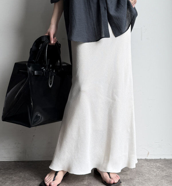  「ライトメッシュマーメイドスカート」|スカート|ホワイト