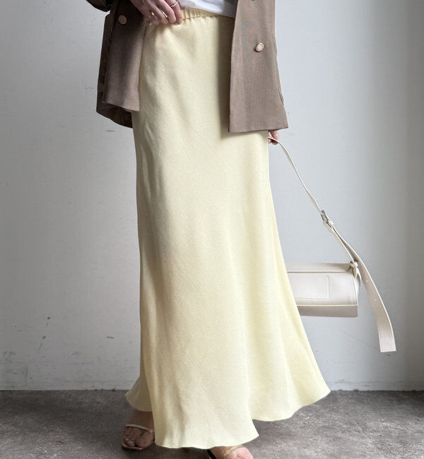  「ライトメッシュマーメイドスカート」|スカート|イエロー
