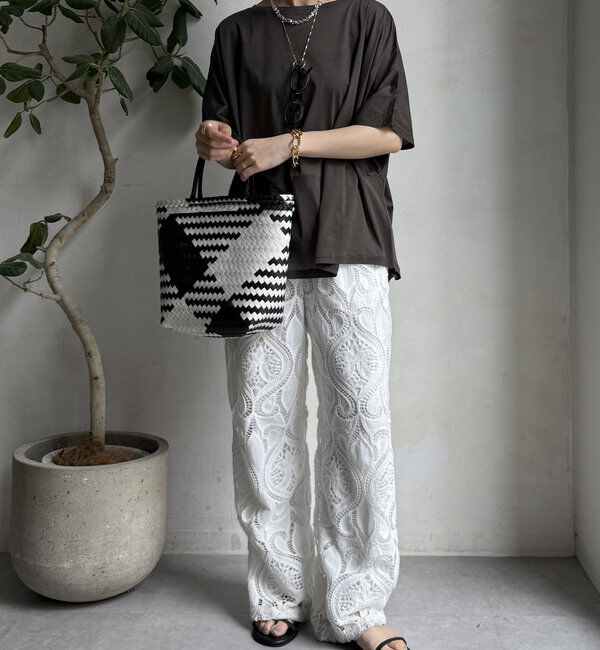  「【WEB限定】ボートネック切替プルオーバー」|Tシャツ・カットソー|