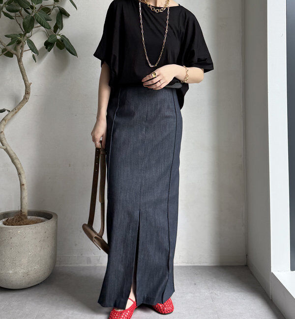  「【WEB限定】ボートネック切替プルオーバー」|Tシャツ・カットソー|