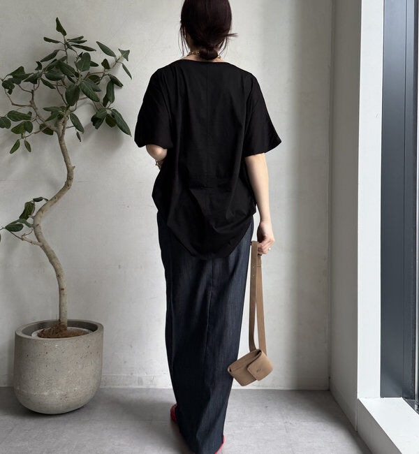  「【WEB限定】ボートネック切替プルオーバー」|Tシャツ・カットソー|