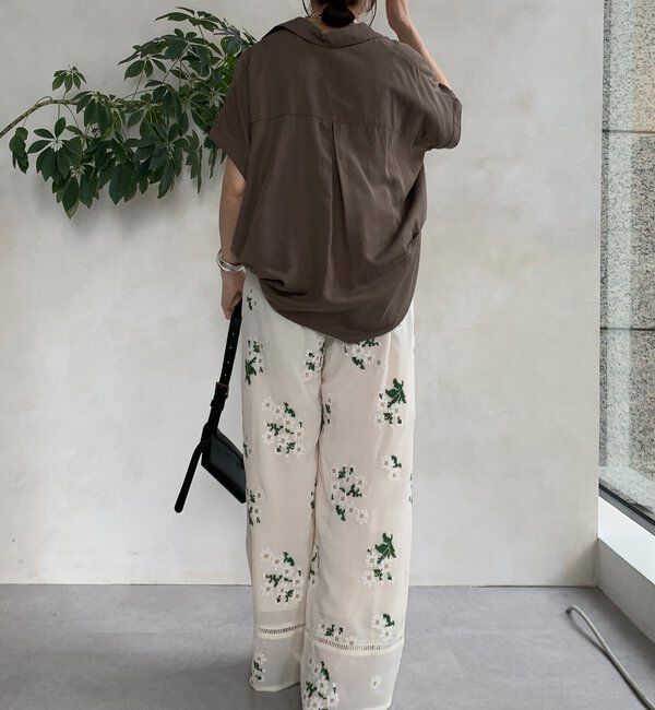  「【WEB限定】フルレット刺繍パンツ」|チノ|