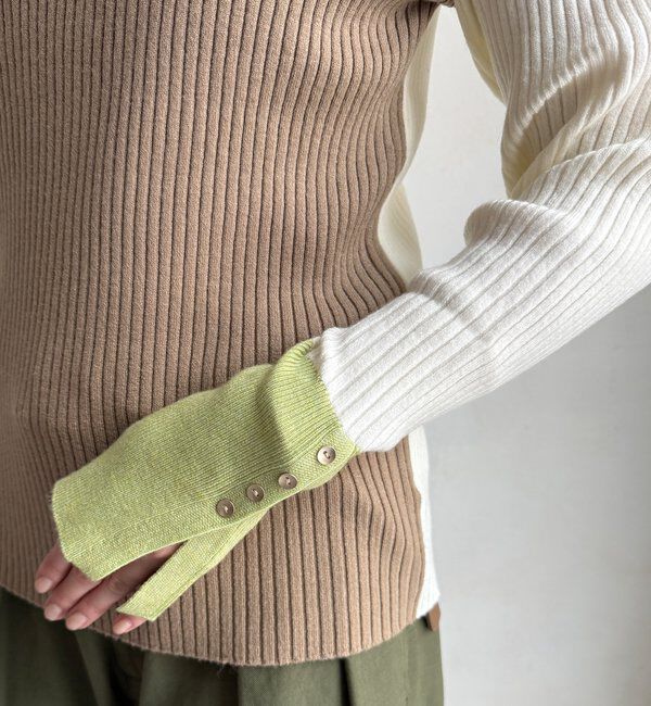  「【WEB限定】バイカラーリブニット」|ニット・セーター|