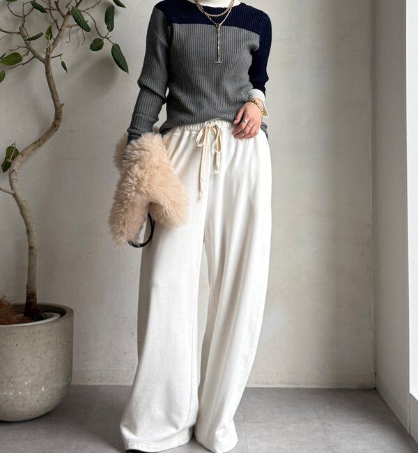  「【WEB限定】バイカラーリブニット」|ニット・セーター|