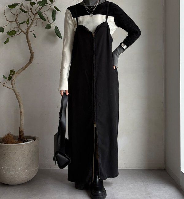  「【WEB限定】バイカラーリブニット」|ニット・セーター|