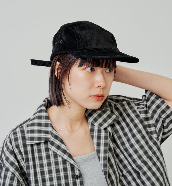  「【WHIMSIC】スウェードレザージェットキャップ」|ハット|