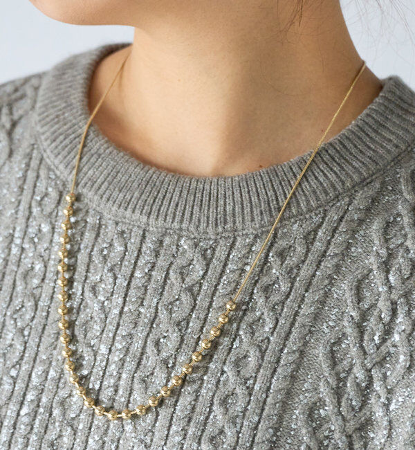  「トップボールスライドネックレス」|ブローチ・コサージュ|