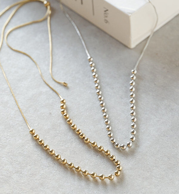  「トップボールスライドネックレス」|ブローチ・コサージュ|