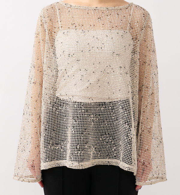  「メッシュニットプルオーバー」|ニット・セーター|