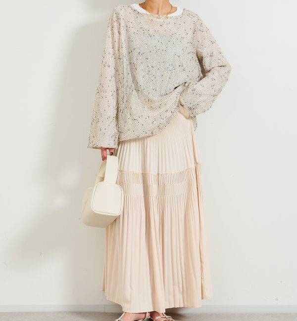  「メッシュニットプルオーバー」|ニット・セーター|