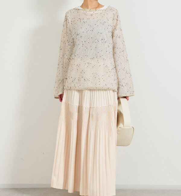  「メッシュニットプルオーバー」|ニット・セーター|