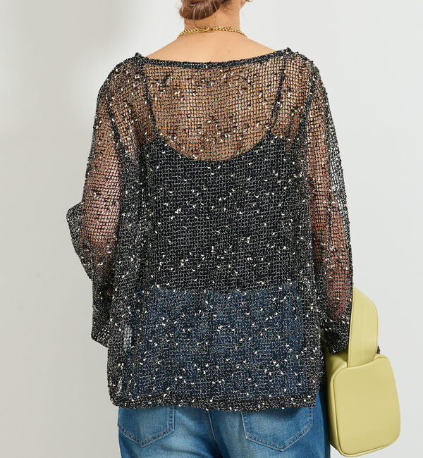  「メッシュニットプルオーバー」|ニット・セーター|