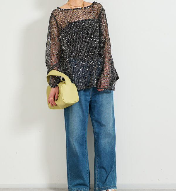  「メッシュニットプルオーバー」|ニット・セーター|