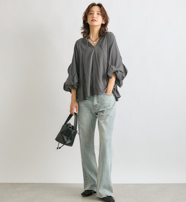  「【MONN.:. (モン)】フレアデニム」|デニム|