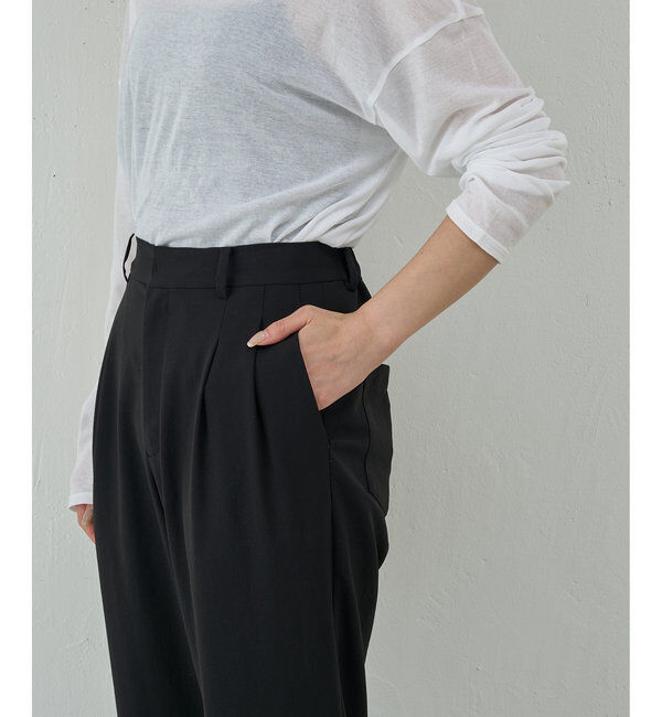  「【-3kg見えパンツ】【リニューアル！】ジャージーテーパードパンツ」|チノ|