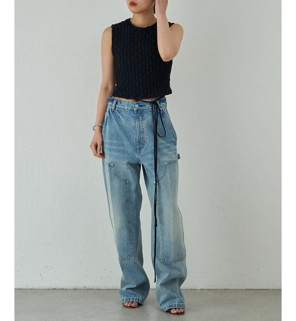  「【PEAS】ジャガードバックオープンカットソー」|Tシャツ・カットソー|