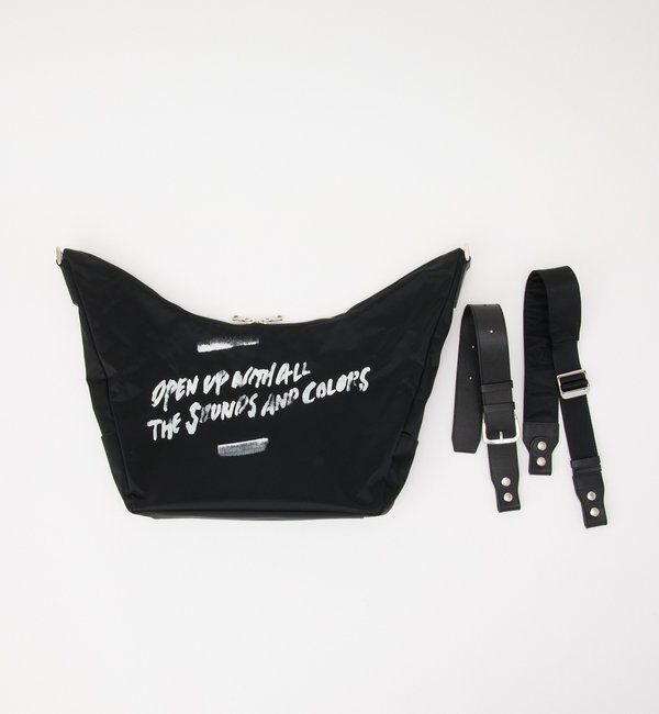  「ステンシル風プリント ナイロン2WAYショルダーバッグ」|ショルダー・メッセンジャー|