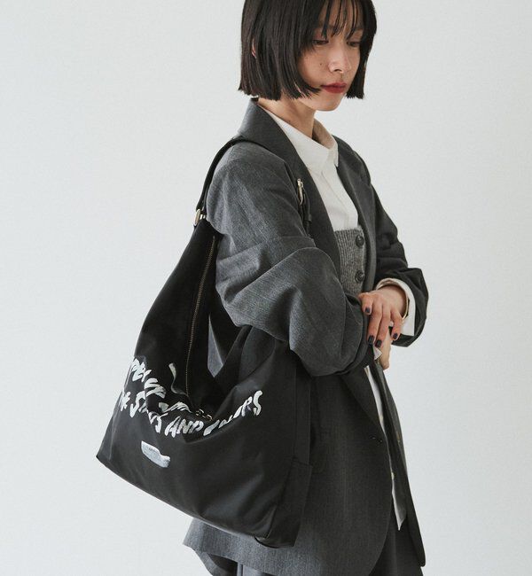  「ステンシル風プリント ナイロン2WAYショルダーバッグ」|ショルダー・メッセンジャー|
