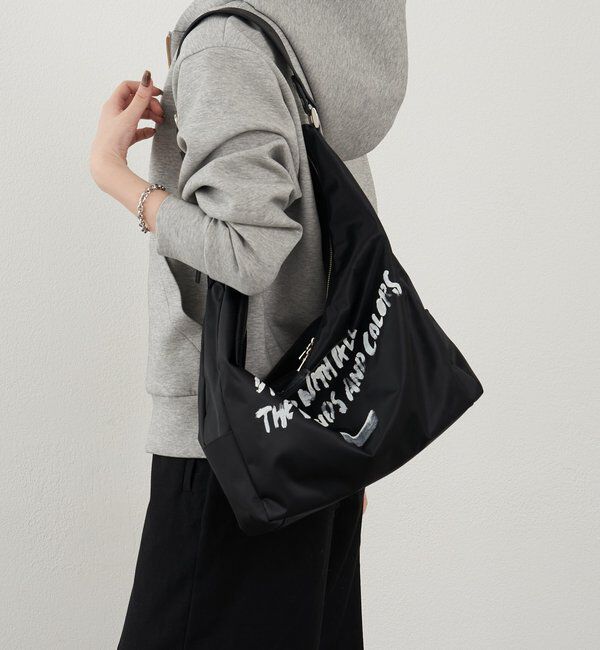  「ステンシル風プリント ナイロン2WAYショルダーバッグ」|ショルダー・メッセンジャー|