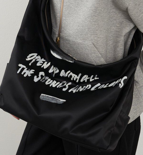  「ステンシル風プリント ナイロン2WAYショルダーバッグ」|ショルダー・メッセンジャー|