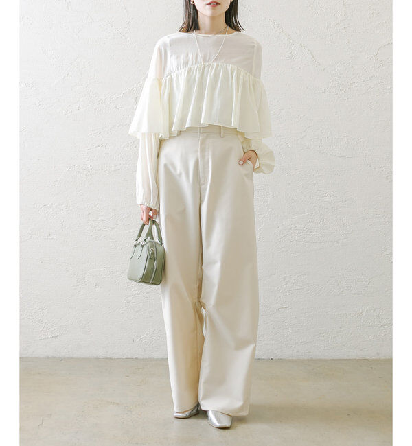  「【３サイズ/6色展開】カーブスラックス」|チノ|