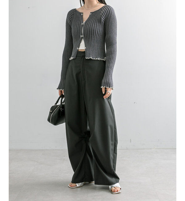  「【３サイズ/6色展開】カーブスラックス」|チノ|