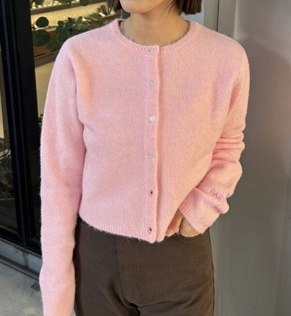  「【レイヤードスタイルも◎】PARIS刺繍カーディガン」|カーディガン|