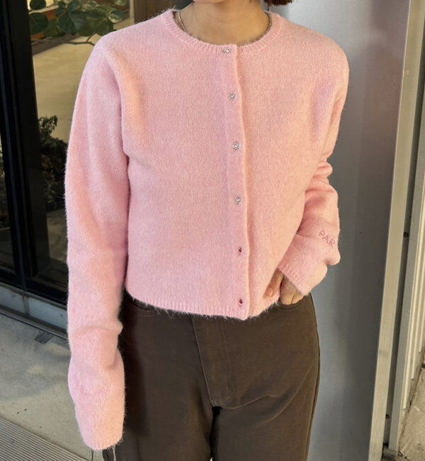  「【レイヤードスタイルも◎】PARIS刺繍カーディガン」|カーディガン|