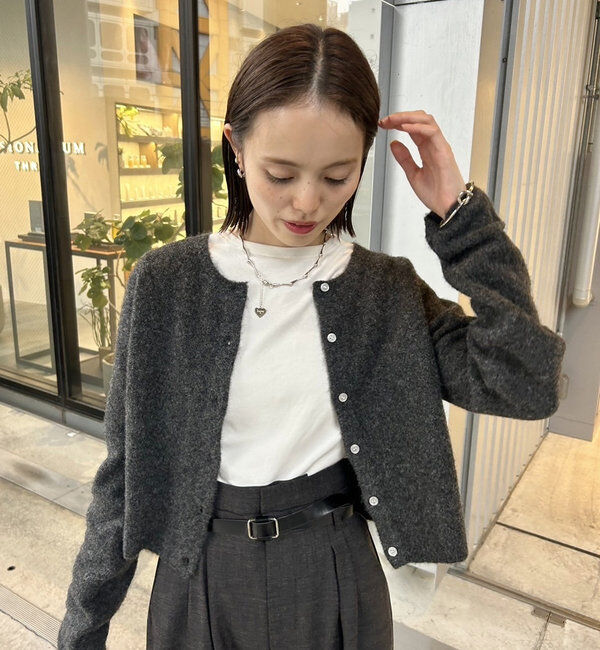  「【レイヤードスタイルも◎】PARIS刺繍カーディガン」|カーディガン|