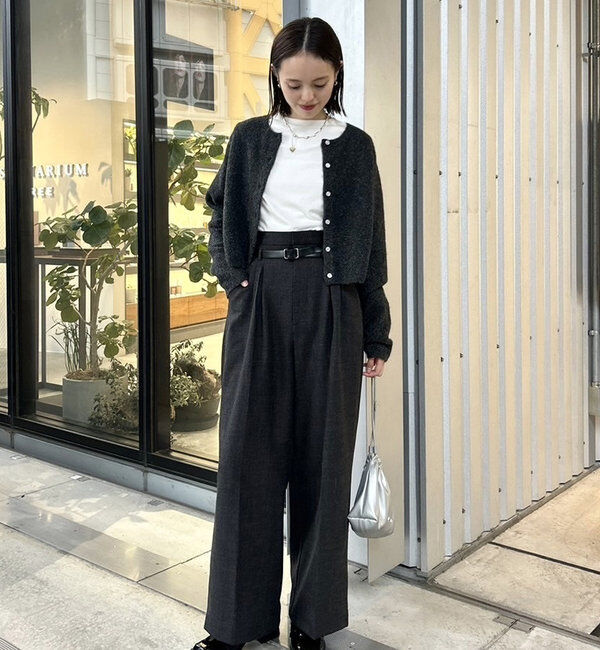  「【レイヤードスタイルも◎】PARIS刺繍カーディガン」|カーディガン|