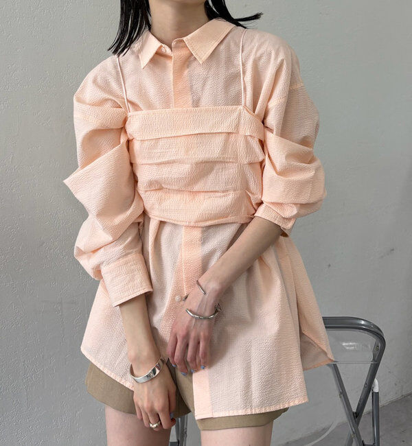  「ビスチェセットBIGシャツ」|シャツ・ブラウス|