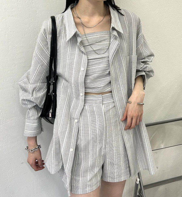  「ビスチェセットBIGシャツ」|シャツ・ブラウス|