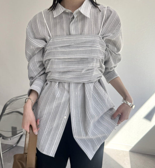  「ビスチェセットBIGシャツ」|シャツ・ブラウス|