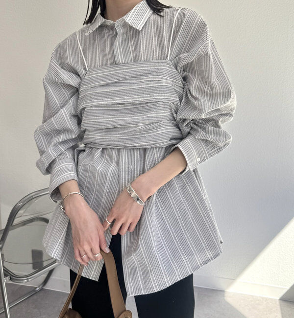  「ビスチェセットBIGシャツ」|シャツ・ブラウス|