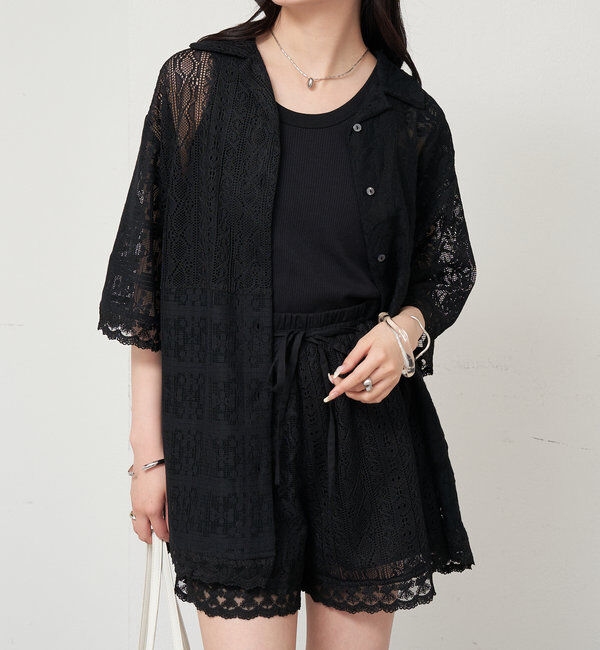  「パッチワークレースショートパンツ」|チノ|