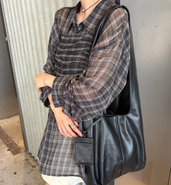  「loti ポーチ付きスウェードトート」|トートバッグ|