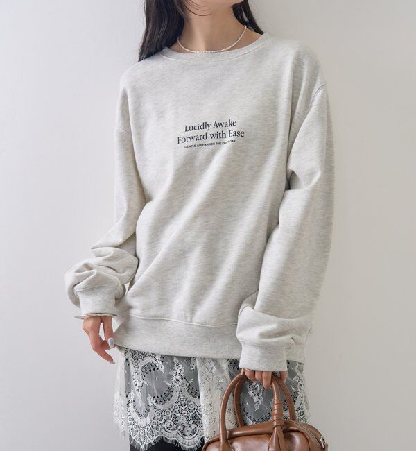  「miniロゴスウェット」|Tシャツ・カットソー|ライトグレー