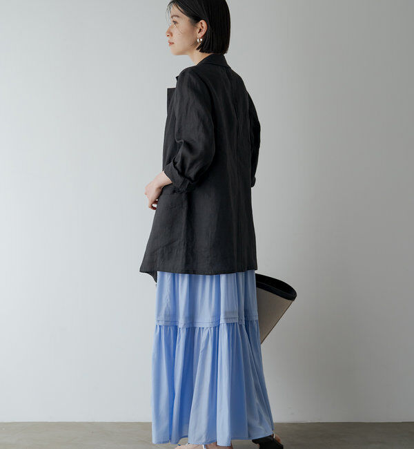  「【3サイズ展開】サテンティアードキャミワンピース」|ワンピース|