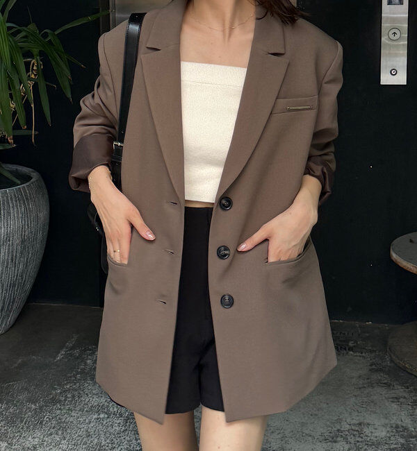  「【セットアップ対応】シングルロゴジャケット」|テーラードジャケット|