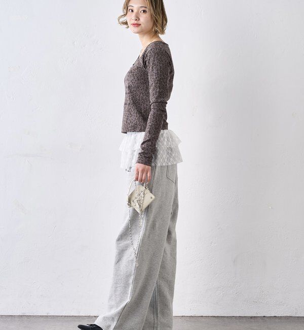  「レオパード(ヒョウ柄)メッセージトップス」|Tシャツ・カットソー|