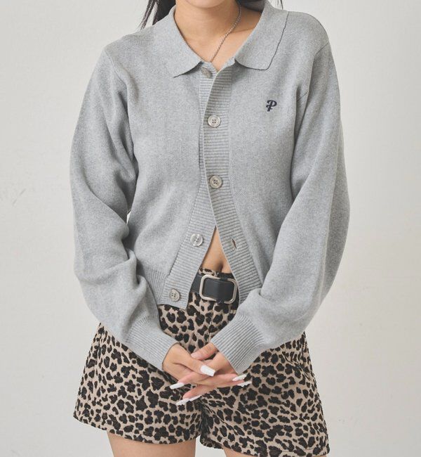  「【EC限定カラーあり】襟付きニットカーデ」|カーディガン|