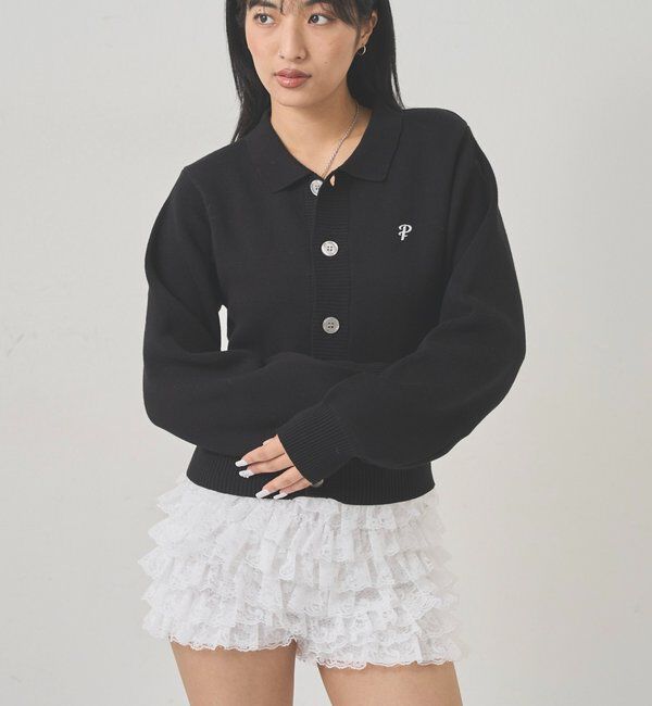  「【EC限定カラーあり】襟付きニットカーデ」|カーディガン|